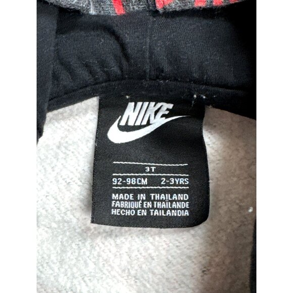Nike Pullover Hoodie Black and Red Size Kids 3T - Picture 3 of 4